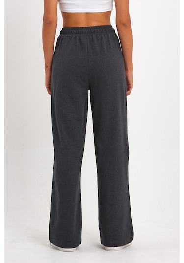 MMetalic MTLCB67 Kadın Mevsimlik Salaş Geniş Rahat Paça Yan Cepli 2'li Eşofman Altı 001