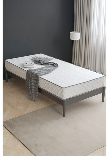 Aksviva Cloud Tek Kişilik Yaylı Yatak BEYAZ