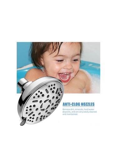 Teltree 4.5 İnç Gümüş Paslanmaz Çelik Duş Başlığı - 9 Su Modu, Yüksek Basınç, Su Tasarrufu Ve Tıkanma Engelleme Teknolojisi Rf-sh21791 Diğer