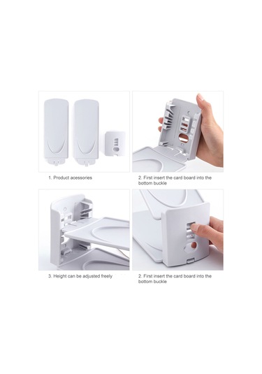 Kosona Ev İçi Plastik Ayaklık Organizörü, Uzun Ömürlü, Yer Tasarruflu, Yüksek Dayanıklı, Kaymazsız, Ayarlanabilir Yükseklikli Çift Ayaklık Tutucu Gri