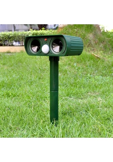 Ganzhoushop Ultrasonik Sensörlü Pır Kovucu Işık Hayvan Güneş Güçlü Enerjili Cbtx Adet 2 Aw