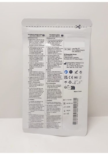 Tens Elektrod Pedi 5x10 Cm Kablolu 4lü Paket 1 Adet