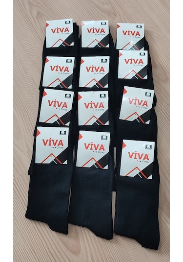 12 ADET ERKEK UZUN ÇORAP Siyah