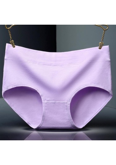 Kırmızı Orta Bel Kadın Saf Pamuk Nefes Alabilir Ve Moda Basit Düz Renk Üçgen Büyük Boy Saf Pamuk Kadın İç Çamaşırı Kırmızı