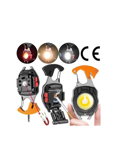 Maiyame Led Çalışma Lambası Anahtarlık - Usb Şarjlı, Sigara Ateşleyici, Taşınabilir Kamp Işığı - 800mah Güçlü Işık - W5147 Mavi Kutulu