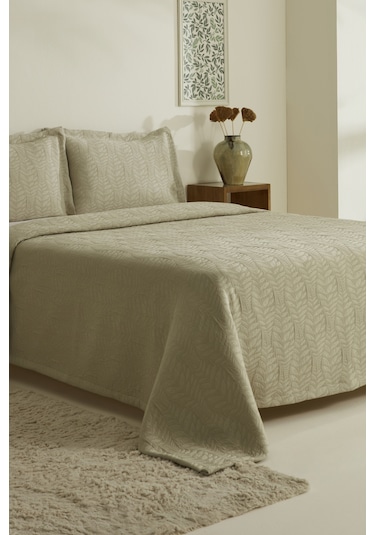 Karaca Home Serenity Çift Kişilik Yatak Örtüsü Seti Adaçayı Adaçayı