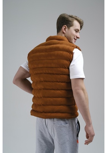 Tobia Slim Fit Cepli Dolum Süet Erkek Yelek