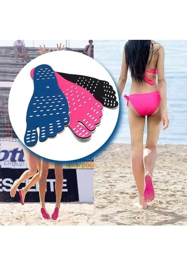 Foot Pad Su Geçirmez Yapışmaz Kaymaz Plaj Havuz Spa Deniz Ayak Bandı Pembe