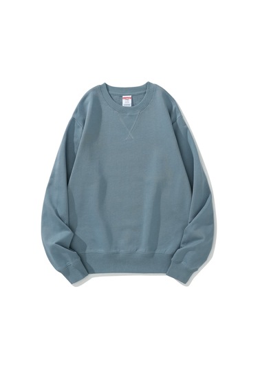 Erkekler Yuvarlak Yakalı Ters Üçgen Sweatshirt Açık Mavi