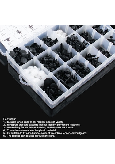 Cbtx 415 Adet Araba Tutucu Klips Çeşitleri Araba Paneli Trim Plastik Bağlantı Elemanları Perçin Klips Seti