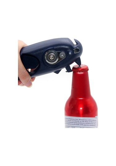 8'i 1'den 1 Paslanmaz Çelik Çok İşlevli Elle Yakalanmış Şişe Açıcı Koyu Mavi Mavi