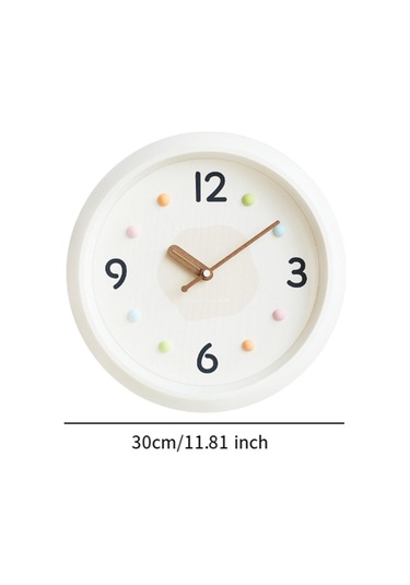 Homyl Modern Duvar Saati Dekoratif Saat Yuvarlak Minimalist Haki