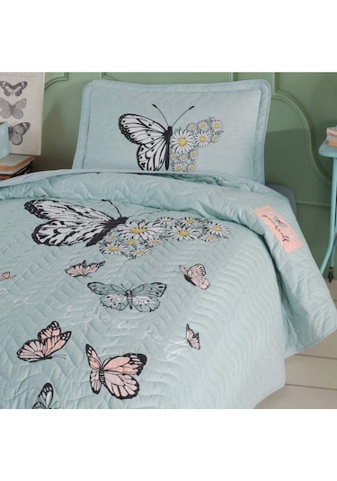 Clasy Ranforce Yatak Örtüsü Tek Kişilik Daisy Love V1 Mint