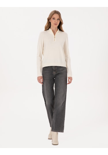 Pierre Cardin Kadın Ekru Kazak /triko 50317114-vr019 Ekru