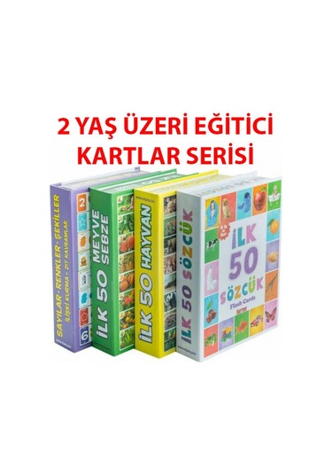 Diytoy 4 Set 1 Arada Eğitici Zeka Kartları Zeka Gelişimine Yardım