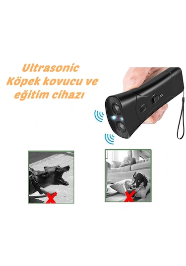Nunbell Etkili Lazer Işıklı Ultrasonik Köpek Kovucu Eğitim Cihazı