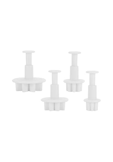 Konesam 4 Adet Çiçek Şekilli Plastik Kek Bisküvi Dekorasyon Kalıbı, Gıda Seviyesi, Dıy Pastry Baskı Aracı Diğer