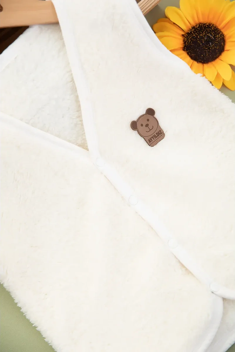 Ay Yıldız Çocuklar İçin Teddy Yelek Kolsuz 262192975 Beyaz