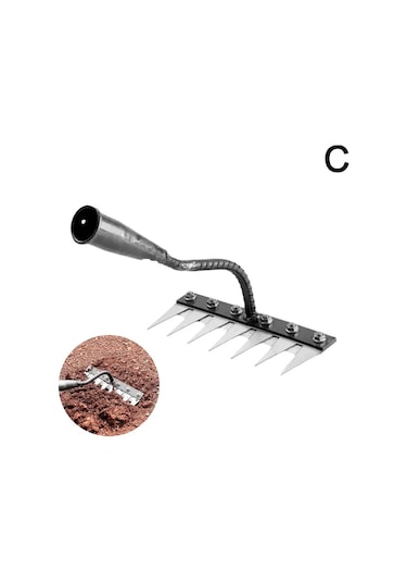 5/6/7/8 Diş Karbon Çelik Bahçe El Tırmık Çiftlik Aracı Ayıklayacaktır Kazıyıcı Tarımsal Tırnak Tırmık Metal Tırmık Bahçe Weedingtool Lavanta Cn