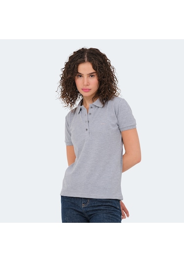 Slazenger VERA I Kadın Polo Yaka Gri Tişört