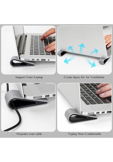 Xindoker Dizüstü Bilgisayar Soğutucu Tutucu - Oyun Ve Ofis İçin Kablosuz Ergonomik Stand, 4 Lü Soğutma Ünitesi, Gri Renk