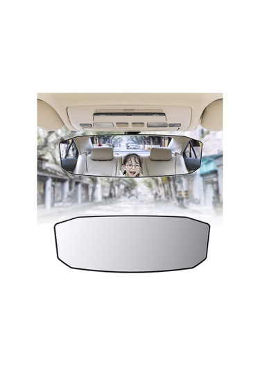 Gajeena Oto İç Görünüm Ayna - Hd Kalite Geniş Perspektif, Geri Vurma Ve Kör Nokta Yardımı, 299x90mm Siyah Abs-glübber Malzeme