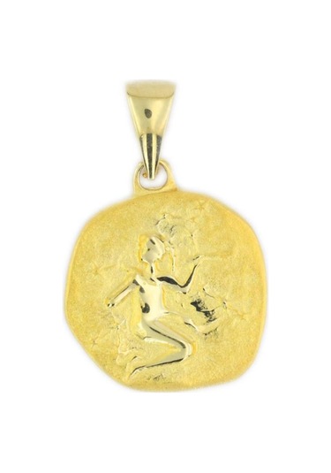 14 Ayar Başak Burcu Figürlü Altın Kolye Ucu Altın