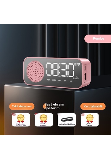 Akıllı Bluetooth Sesli Elektronik Çok Fonksiyonlu Saat Standart Sürüm