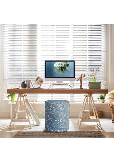 Mavi Bugs Bunny Puf Warner Bros Lisanslı Ürün, Süet Kumaş, Uluslararası Solmama Sertifikası Çok Renkli