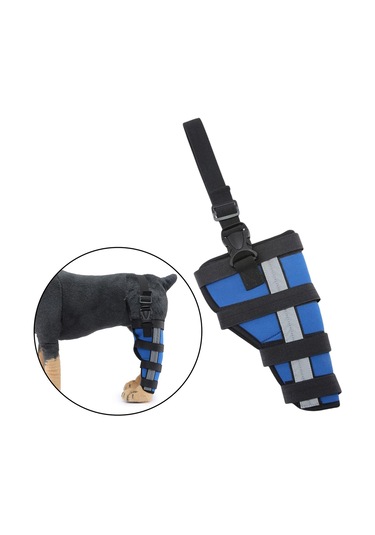 Homyl Pet Köpek Bacak Brace Arka Sıkıştırma Wrap M-mavi