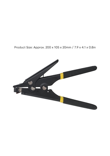 Ximistore9 Demir Nylon Bağlayıcı Aleti - 2.3-9.5mm Genişliğe Uygun, Ayarlanabilir Gerilimli, Kesici Ve Sıkıcı Araç - Siyah