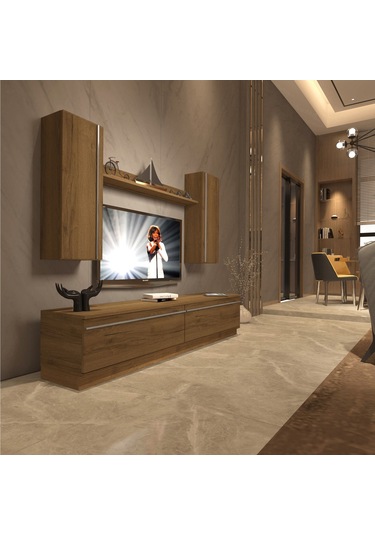 Decoraktiv Eko 5db Mdf Std Tv Ünitesi Tv Sehpası Pera