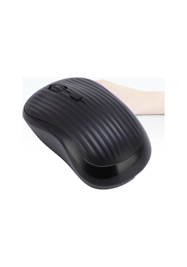 Mufunye Kablosuz Bluetooth 2.4g Çift Modlu Şarj Edilebilir Sessiz Fare - 800/1200/1600 Dpı - Telefon, Tablet, Laptop Uyumlu - Siyah