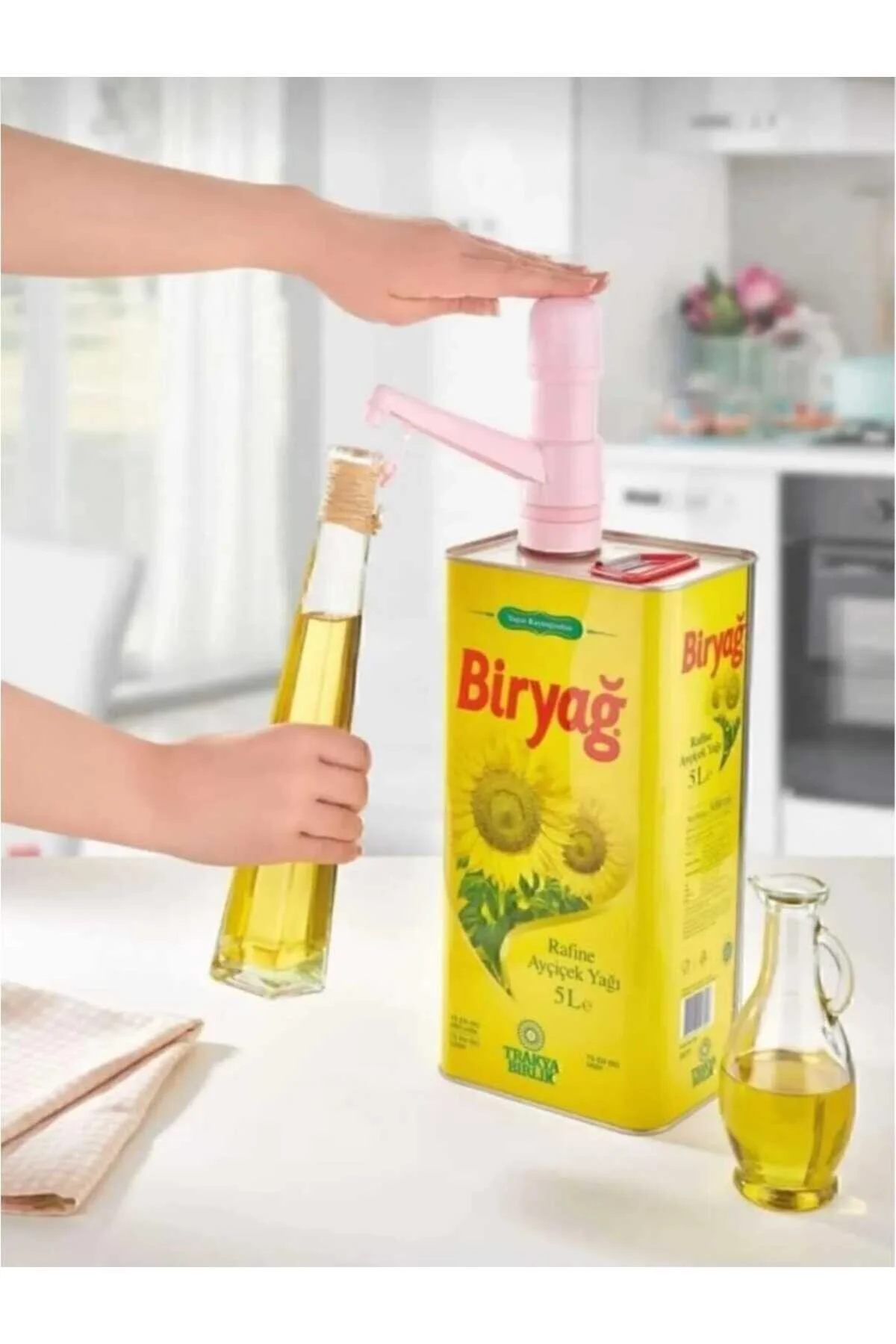 Pratik Sıvı Yağ Pompası Temiz Ve Kontrollü Döküm Gri