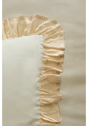 Kaşmir Home Lisa %100 Pamuk Tek Kişilik Nevresim Takımı Offwhite
