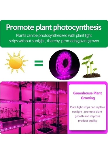 Opulentliving 5 Metre Usb Bitki Büyütme Led Şerit - Tam Spektrum Tohum Yetiştirme Işığı Diğer