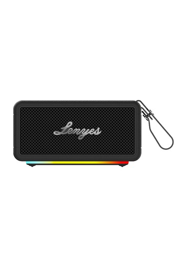 Lenyes S875 Elegance Serisi Rgb Işıklı Taşınabilir Su Geçirmez Tws Bluetooth Hoparlör V5.3 40w Siyah