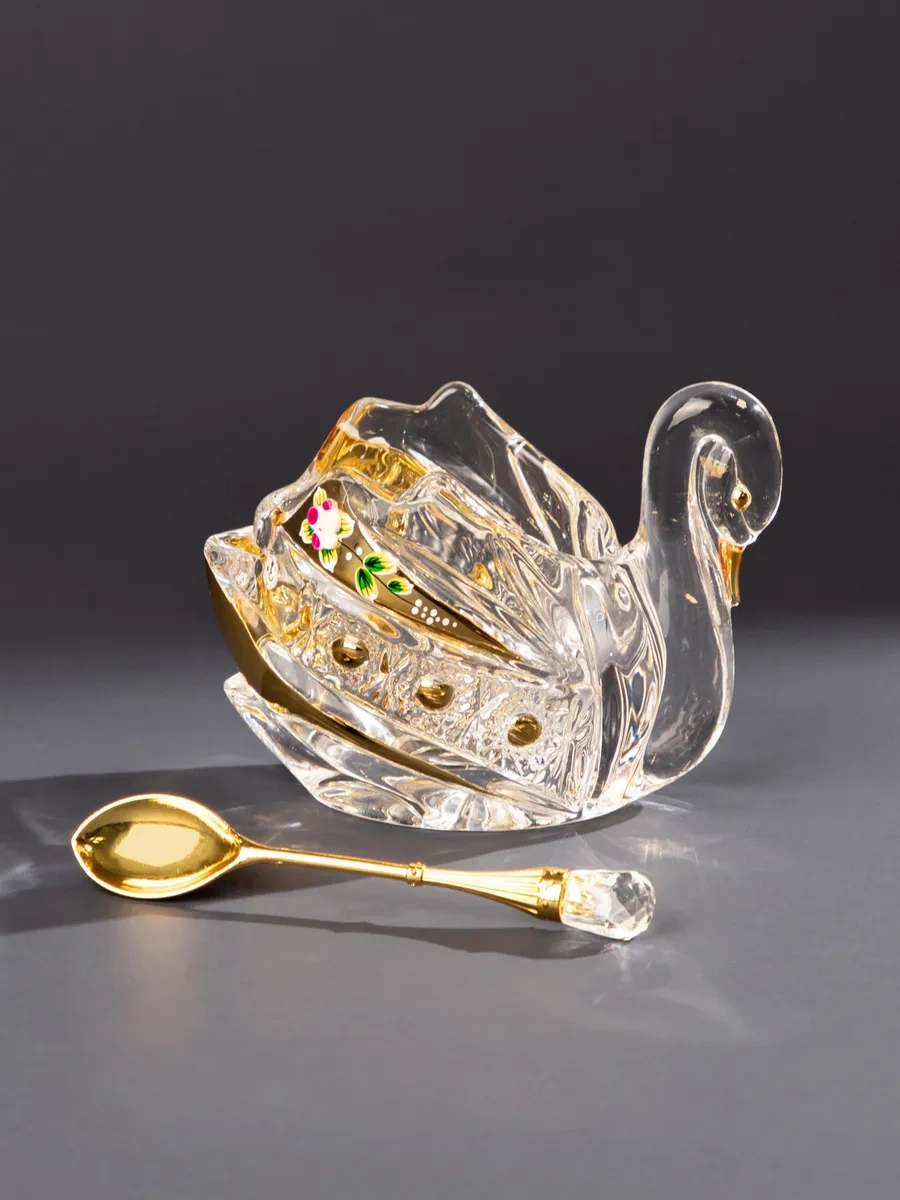 Lefard Cam Havyarlık "kuğu" Bir Kaşık İle 85 Ml 164695580 Beyaz