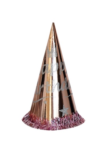 Simli Happy Birthday Şapka Standart