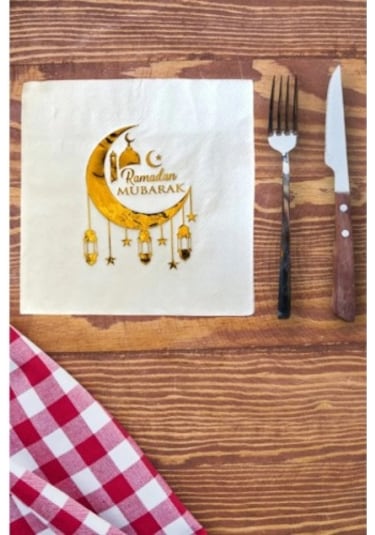 Ramazan Temalı Yaldız Baskılı Peçete Diğer