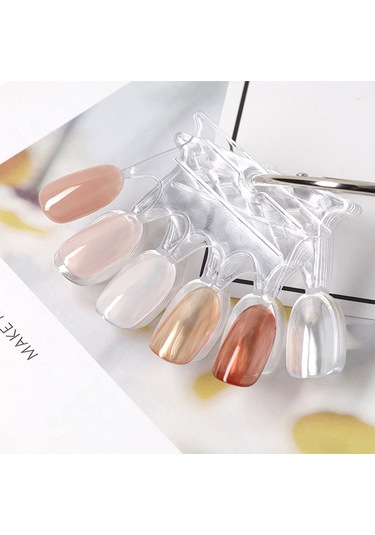 Qingmipy 10 Adet Tırnak Modeli - Transparent Plastik Egzersiz Ve Gösterim Tırnakları - Profesyonel Ve Ev Kullanıma Uygun