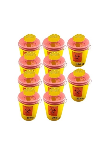 Tıbbi Atık Kovası Atık Kutusu 10 Lt x 10 Adet