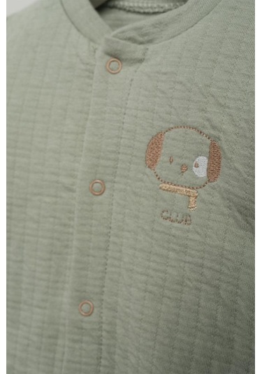 Bebitof %100 Pamuk Sevimli Köpekcikler Desenli 10 Parça Kutulu Yenidoğan Hastane Çıkışı Zıbın Seti Bbtf.ysl.10116 Yeşil