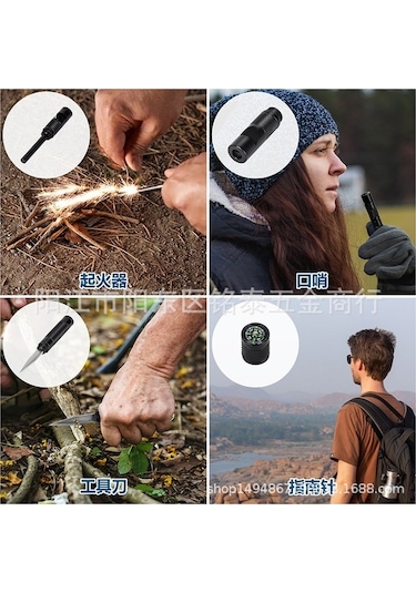 Pazly Yangın Taşı Malzemesi Magnezyum Kamp Geeroyoo Dayanıklı Çubuğu Çok Çakmak Amaçlı - Wa