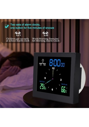 Besthome1 Dikey Su Geçirmez Termometre-higrometre, Lcd Ekranlı, Nem Ve Sıcaklık Ölçer
