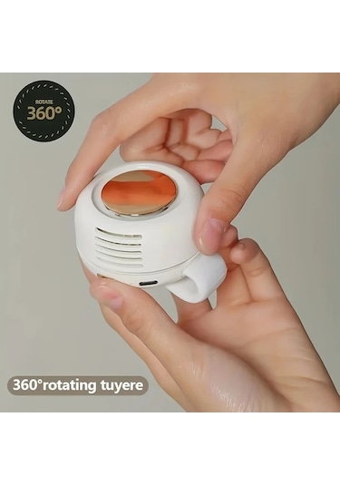 Xuweiwei Taşınabilir Mini Fan Yeşil 3 Hız Ayarı Usb Şarj Uzun Süreli Güç Hafif Döner Tasarım Açık Hava Maceraları İçin