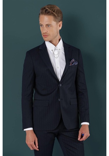 C 652 Slim Fit Lacivert Spor Ceket Lacivert