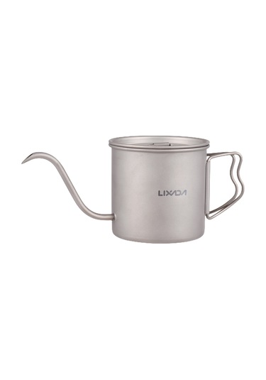 Maiyame Titanium Outdoor Kahve Potu 400ml - Dağ Desenli Kollü + 2 Adet 220ml Titan Bardak, Hafif Ve Taşınabilir Çok Renkli