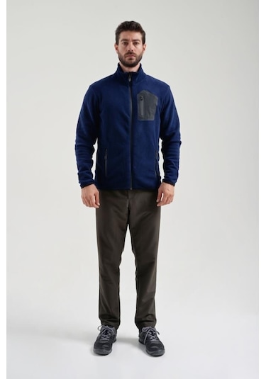 Exuma 2312003 Erkek Lacivert Tam Fermuarlı Polar 001