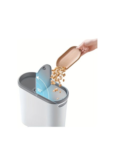 10l Banyo Çöp Kovası, Ev Tipi Yaratıcı Boşluklu Çöp Kovası, Beyaz